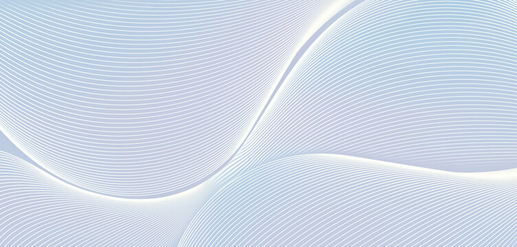 Serene White Abstract With Soft Curves and Lines