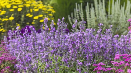 Obraz premium Purple Lavender Flower Pictures: Immerse in the Enchanting Beauty of Lavender Blooms