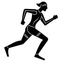 Simplistic runner silhouette icon.