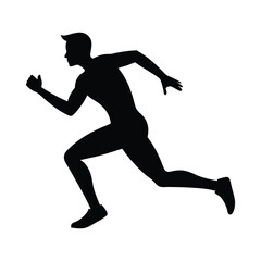 silhouette of running man