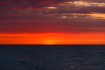 The Curonian Spit, sunset, summer