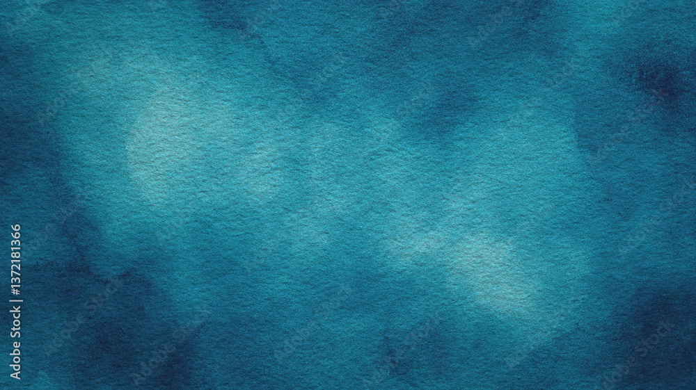 Poster Blue azure abstract watercolor background for textures backgrounds and web banners design.  Abstract background blue colors. Watercolor painting