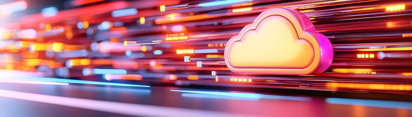 Obraz premium Secure cloud network with firewalls and encryption virtual environment digital concept modern technology high-speed connections