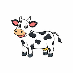 Watercolor spotted cow 