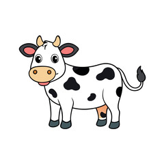 Watercolor spotted cow 