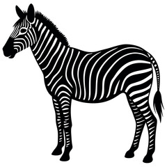 Fototapeta premium Zebra silhouette icon isolated 