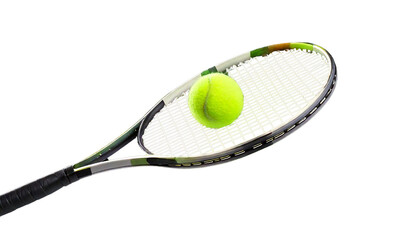 tennis racket and ball