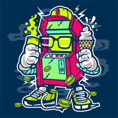 vector cartoon sticker graffity