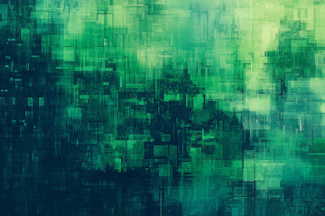 Abstract pixelated interlaced green blue 8 bit cyber retro game Glitch TV Static pixel Noise texture background