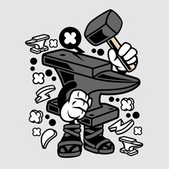 vector cartoon sticker graffity