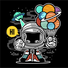 vector cartoon sticker graffity