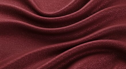 Fototapeta premium Luxurious red fabric with elegant folds and subtle textures is visible