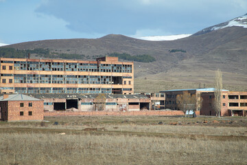 Old and abandoned buildings in outdoors.