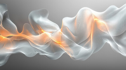 Fototapeta premium Dynamic flowing light waves abstract digital art modern design creative studio high-resolution imagery