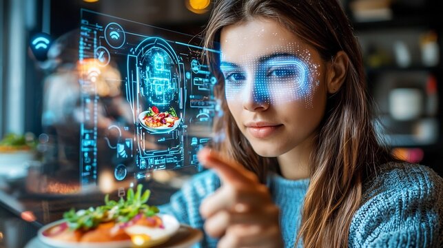 Futuristic social media influencer using AI driven food styling assistant
