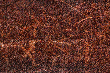 closeup of waxed leather with patina