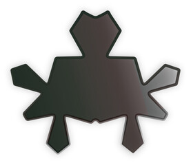 Sleek Glossy Black Icon – Elegant and Modern Symbol for Premium Design