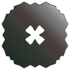 Obraz premium Sleek Glossy Black Icon – Elegant and Modern Symbol for Premium Design