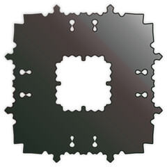 Sleek Glossy Black Icon – Elegant and Modern Symbol for Premium Design