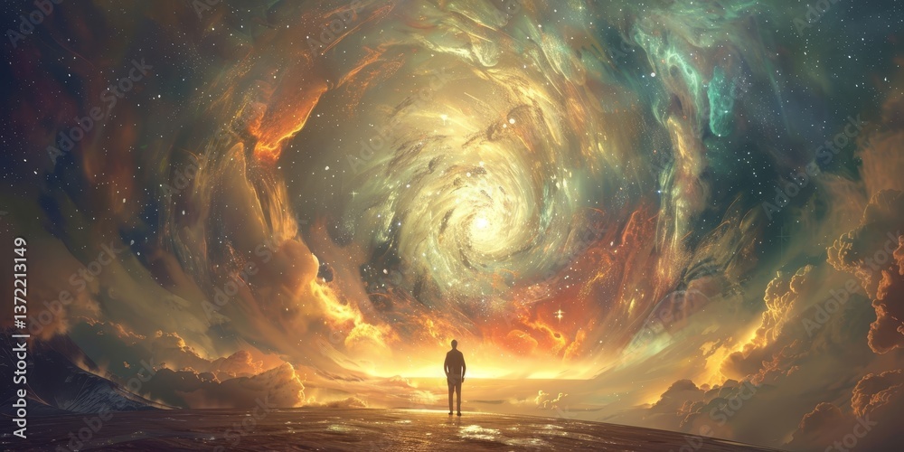 Aufkleber Experience a journey of discovery with dynamic imagery of awareness