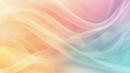 Soft pastel abstract background featuring flowing waves in gentle colors, ideal for design, banners, and backgrounds.