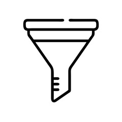 Obraz premium Funnel icon in minimalistic style on white background 