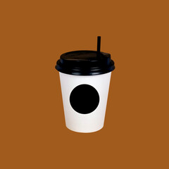 vector illustration of a coffee cup - cup coffe mock up