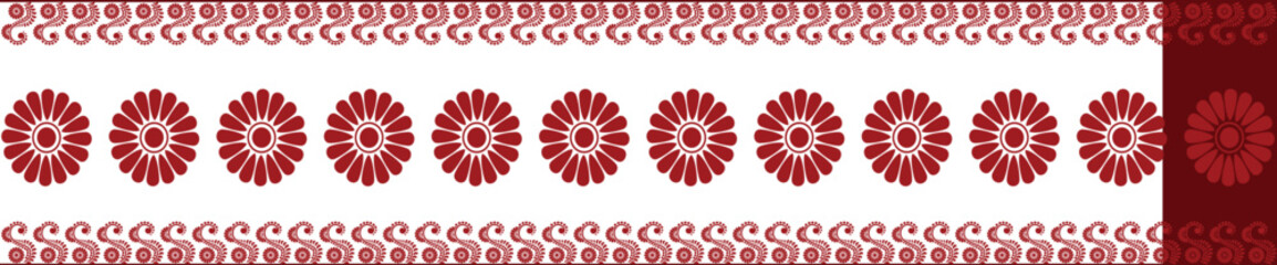 red border white saree illustration, saree illustration,