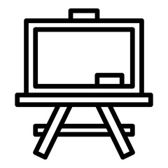 Chalkboard Vector Line Icon Design
