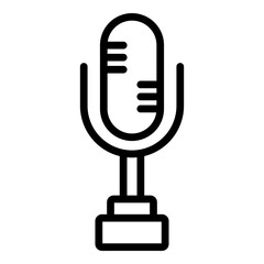 Podcasting Vector Line Icon Design