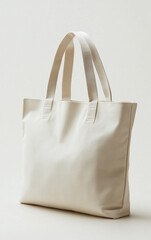 A simple, minimalist beige tote bag with sturdy handles, perfect for everyday use, offering both style and functionality in a neutral design suitable for casual and practical occasions.