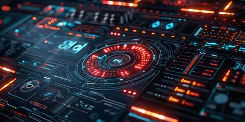 Fototapeta premium Chart your path to success with futuristic digital interface designs for business