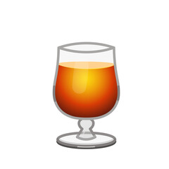 Glass with a whiskey Large size icon of emoji cocktail