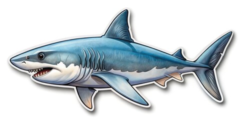 Naklejka premium Cool Shark Die Cut Stickers: Trendy Fashion Photography