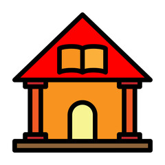 Library Vector Filled Icon Design