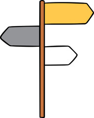 Obraz premium Illustration of direction post 