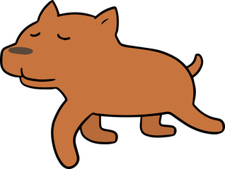 Fototapeta premium Illustration of dog walking 