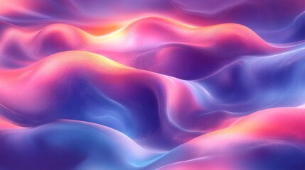 Obraz premium Colorful abstract waves background, vibrant gradient, digital art