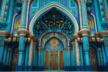 Obraz premium The Intricate Architectural Facade of a Beautiful Structure