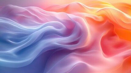 Obraz premium Colorful flowing fabric with gradient background