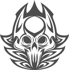 skull head vector sticker 