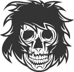 skull head vector sticker 