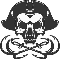 skull head vector sticker 