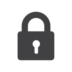 lock icon on white