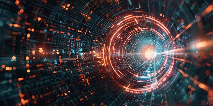 The visual portrays a future where quantum computing revolutionizes fields such as cryptography, materials science, and drug discovery, unlocking new opportunities for innovation and discovery