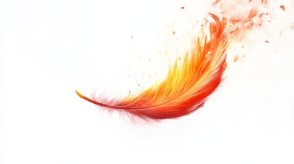 feather, white background