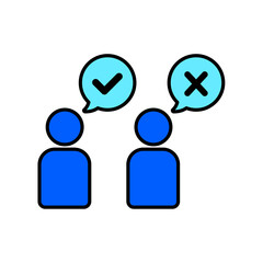 Icon a opinion, isolated against a clean background.