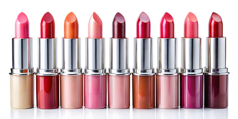set of different lipstick isolated on white background  PNG,AI GENERATED