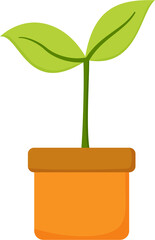 A small plant in a pot, representing eco-friendly living, gardening, and sustainable lifestyle.