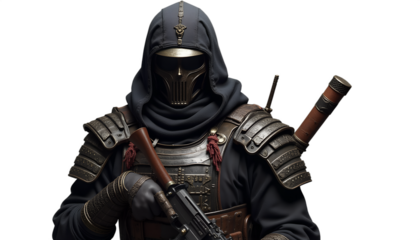 Armored Assassin: Futuristic Ninja Warrior Concept Art